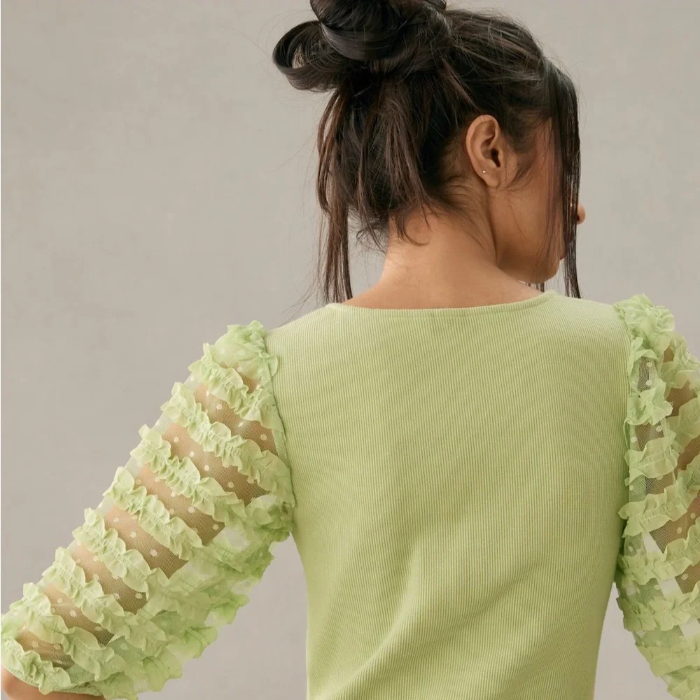 Dolan Ruffle Sleeve Top - Picture 3 of 11